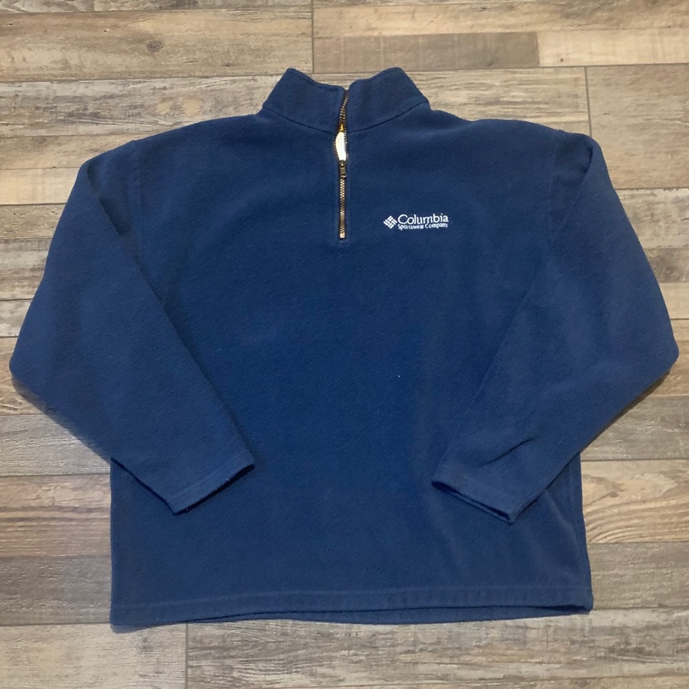 Columbia Quarter Zip Blue Sweater
